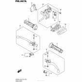 Схема вузла: Ручки керма (An650L6 E33) для Suzuki AN650 Burgman (EU analogue of SkyWave)