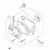 Схема вузла: Фара (Model k1 e4, e17, e18, e22, e34, e54) для Suzuki DR650 DR650SE