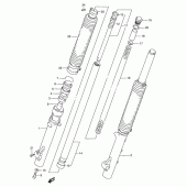 Схема вузла: Вилка передньої осі для Suzuki DR800