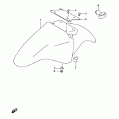 Схема вузла: Переднє крило (Model k3) для Suzuki GS500