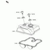 Схема узла: Клапанная крышка для Suzuki RM-Z250