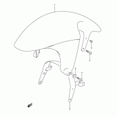 Схема вузла: Переднє крило для Suzuki RGV250