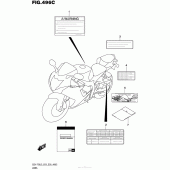 Схема вузла: Інформаційні наклейки (Gsx-R750L5 E33) для Suzuki GSX-R750