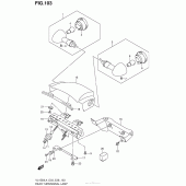Схема вузла: Rear Turnsignal Lamp (Vl1500L4 E28) для Suzuki VL1500 Boulevard C90