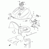 Схема вузла: Паливний бак для Suzuki SV1000