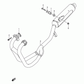 Схема вузла: Вихлопна система для Suzuki GS500