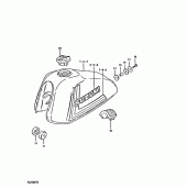 Схема узла: Топливный бак (Ts250ert e9) для Suzuki TS250