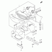 Схема узла: Задний фонарь (Стоп-сигнал) для Suzuki TL1000