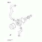 Схема вузла: Олійний охолоджувач для Suzuki GSF1250 Bandit