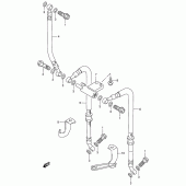 Схема вузла: Передній гальмівний шланг для Suzuki RF900