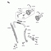 Схема вузла: Розподільний вал & Ланцюг ГРМ & Натягувач для Suzuki RM-Z250