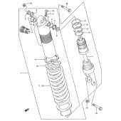 Схема вузла: Амортизатор задній (Model p) для Suzuki RM250