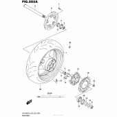 Схема узла: Заднее колесо для Suzuki GSX-R600