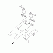 Схема вузла: Задній амортизатор для Suzuki VZ800 Marauder
