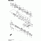 Схема вузла: Трансмісія для Suzuki DR200 DR200S