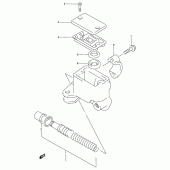 Схема узла: Передний тормозной цилиндр для Suzuki DR800