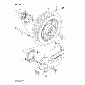 Схема узла: Заднее колесо для Suzuki VZ800 Intruder M800/ Boulevard M50