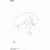 Схема узла: Переднее крыло (Gsx-R750L4 E03) для Suzuki GSX-R750