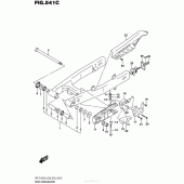 Схема вузла: Задній важіль (Маятник) (Dr-Z125Ll6 E33) для Suzuki DR-Z125 DR-Z125L