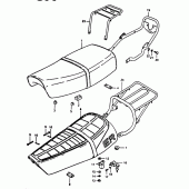 Схема вузла: Сидіння для Suzuki TS125