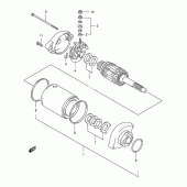 Схема вузла: Електричний стартер для Suzuki XF650 Freewind