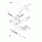 Схема узла: Задний рычаг подвески (Model n/p) для Suzuki GSX-R750