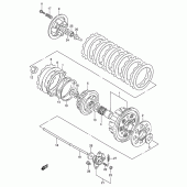 Схема узла: Сцепление для Suzuki GSX750