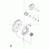 Схема вузла: Привід стартера для Suzuki DR250