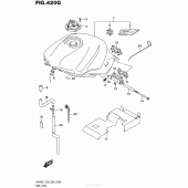 Схема вузла: Паливний бак (Ykv) (Sv650Al7 E33) для Suzuki SV650