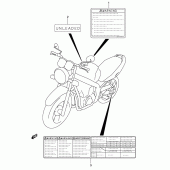 Схема вузла: Інформаційні наклейки (Model k3) для Suzuki GS500