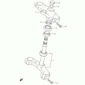 Схема вузла: Рульова траверса для Suzuki RF600