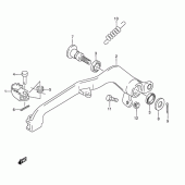 Схема вузла: Заднє гальмо для Suzuki RMX250