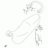 Схема узла: Сиденье (Model w/x) для Suzuki GSX600 Katana