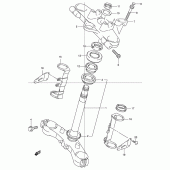 Схема вузла: Кронштейн передньої вилки (See note) для Suzuki GSF600 Bandit