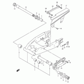 Схема узла: Задний рычаг подвески для Suzuki GSX-R600