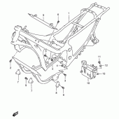 Схема вузла: Рама для Suzuki GSX750 Katana