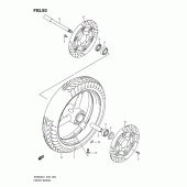 Схема узла: Переднее колесо (Sv650sl1 e2) для Suzuki SV650