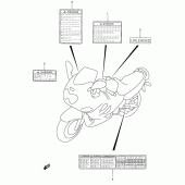 Схема узла: Наклейки (Model k3) для Suzuki GSX750 Katana