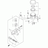 Схема вузла: Передній гальмівний циліндр (Sv650sx/sux/sy/suy/sk1/sk2/suk2) для Suzuki SV650