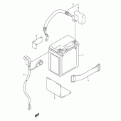 Схема вузла: Акумулятор для Suzuki VL250 Intruder LC