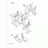Схема вузла: Система індукції повітря (E18, e39) для Suzuki GSX-R1100