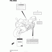 Схема вузла: Інформаційні наклейки (Gsx-R600L5 E03) для Suzuki GSX-R600