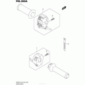 Схема узла: Пульт управления рулевой для Suzuki DR200 DR200S