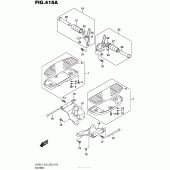 Схема вузла: Підніжки для Suzuki VL800 Boulevard C50