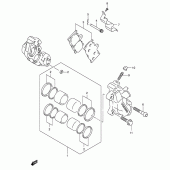 Схема вузла: Передній гальмівний супорт для Suzuki GSX-R600