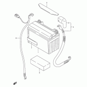 Схема вузла: Акумулятор для Suzuki GSF600 Bandit S