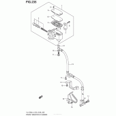 Схема вузла: Передній гальмівний циліндр (Vl1500L4 E28) для Suzuki VL1500 Boulevard C90 BOSS
