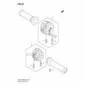 Схема вузла: Пульт керування рульовим для Suzuki GSX1300 Hayabusa