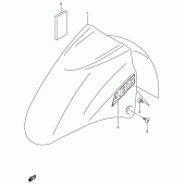 Схема узла: Переднее крыло (Model k3/k4) для Suzuki AN650 Burgman (EU analogue of SkyWave)