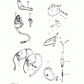 Схема вузла: Електроустаткування для Suzuki TS125
